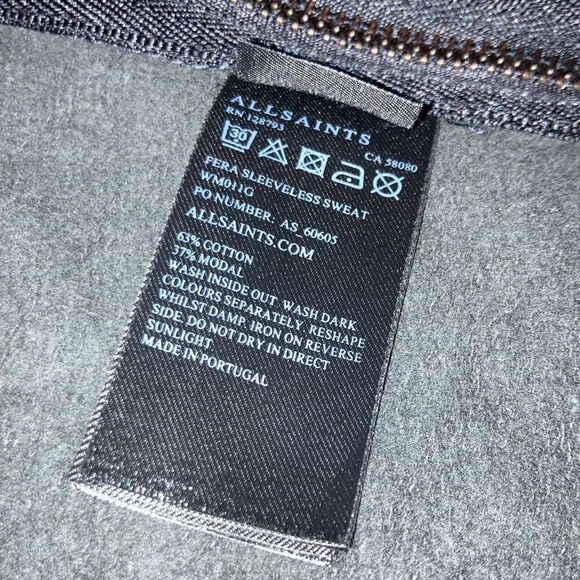 All Saints Fera Jersey Sweatshirt Vest - Picture 5 of 6